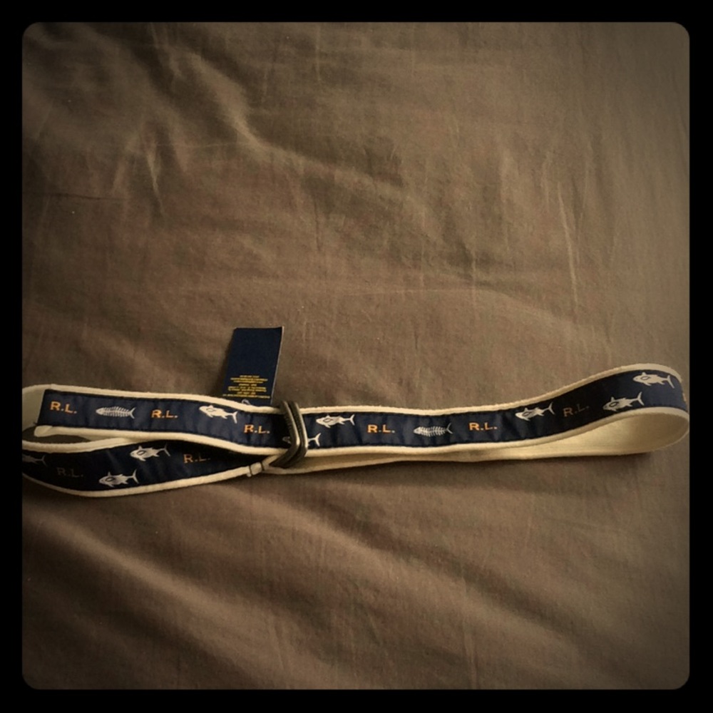 Boys fish print Polo belt